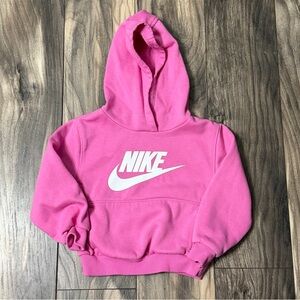 Nike Hot Pink Kids Pullover Hoodie with Logo